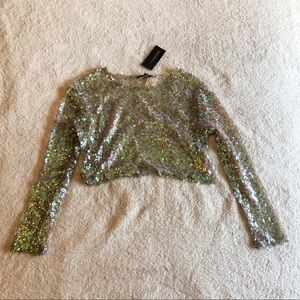 Hot & Delicious | Sequin Crop Top